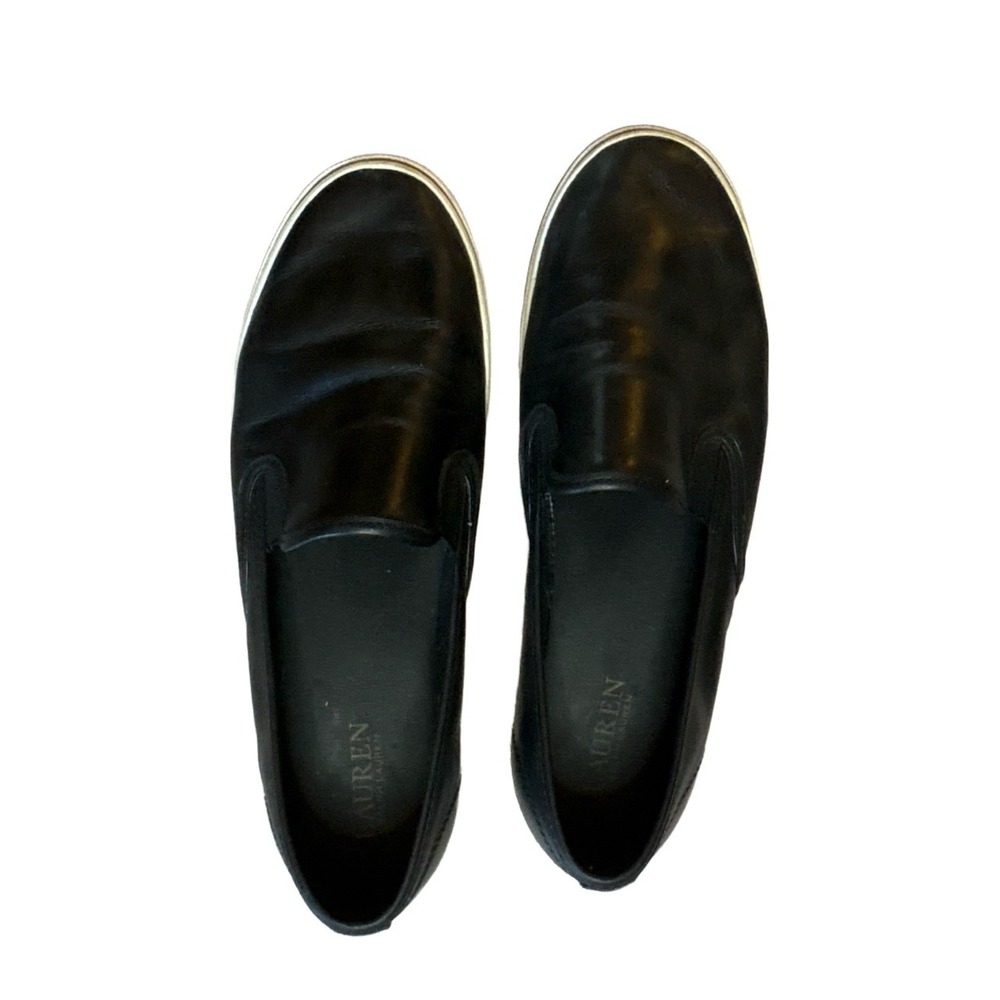 Lauren Ralph Lauren Shoes Women Janis Fashion Loafer  Sz 10 Black Leather Upper
